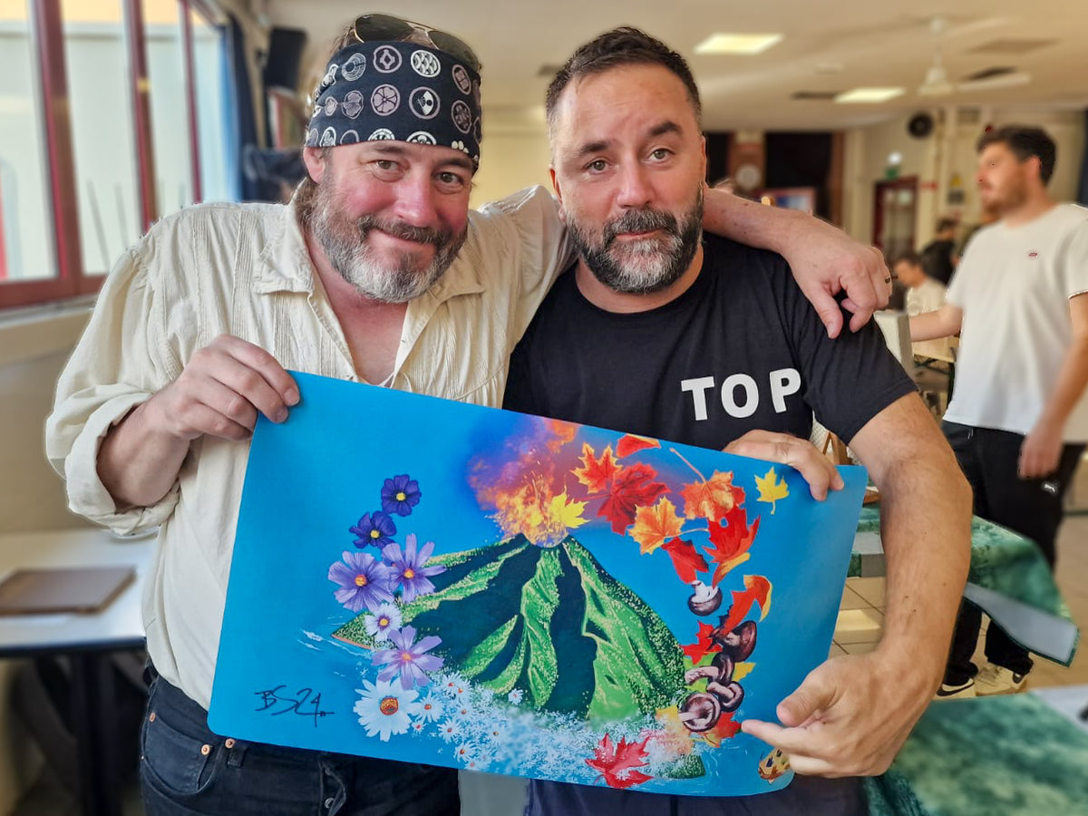 Filippo Lietti, owner of MTGPlaymats, with Brian Snoddy.