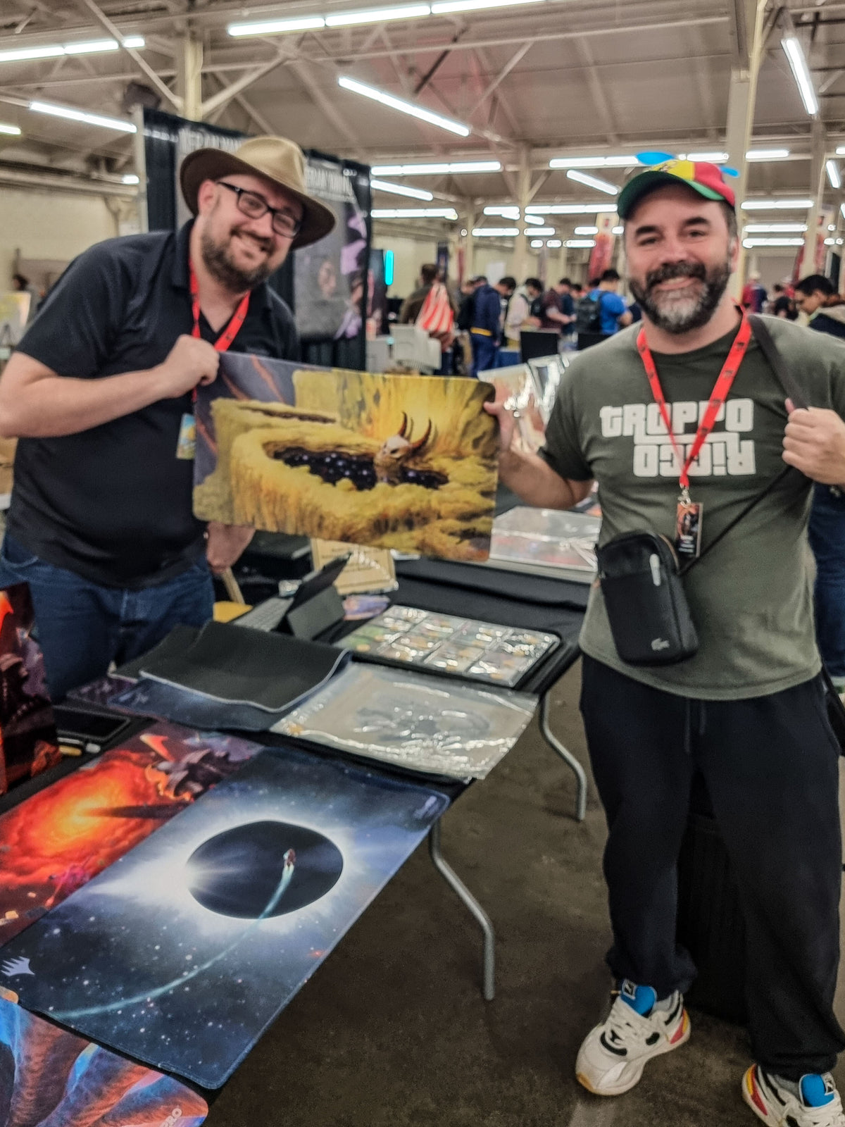Filippo Lietti, owner of MTGPlaymats, with Bruce Brenneise.