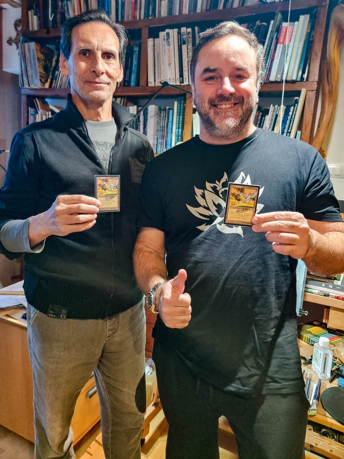Filippo Lietti, owner of MTGPlaymats, with Ciruelo.