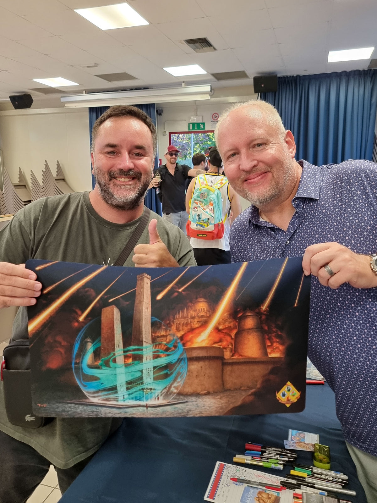Filippo Lietti, owner of MTGPlaymats, with John Matson.