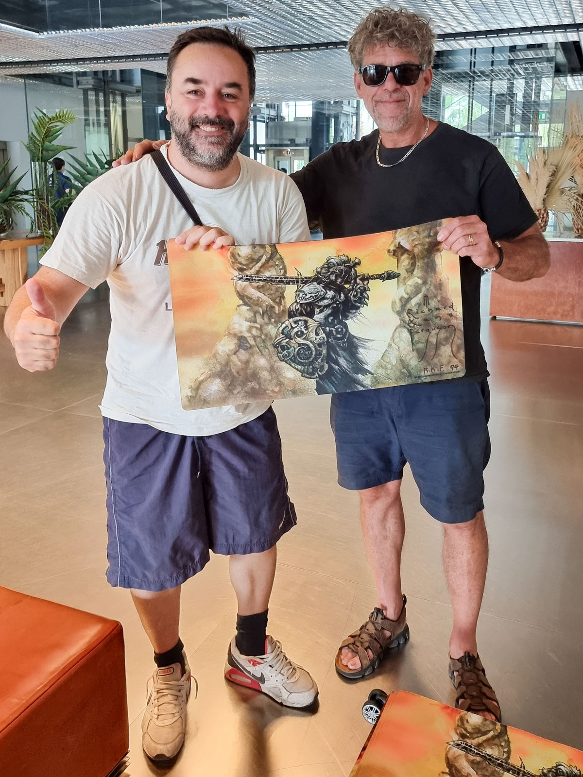 Filippo Lietti, owner of MTGPlaymats, with Richard Kane Ferguson.