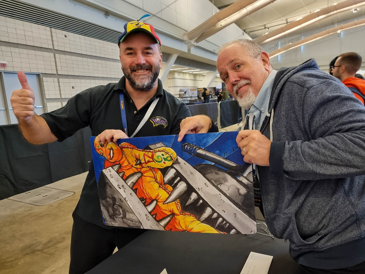Filippo Lietti, owner of MTGPlaymats, with Richard Thomas.