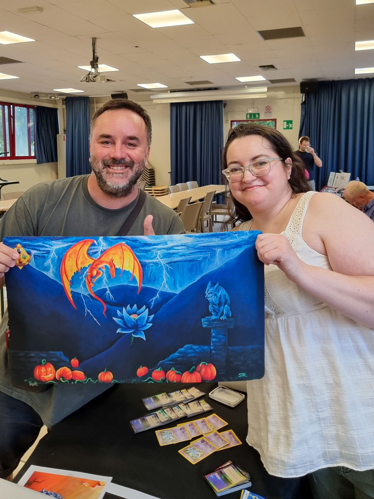 Filippo Lietti, owner of MTGPlaymats, with Sierra Troi Rush.