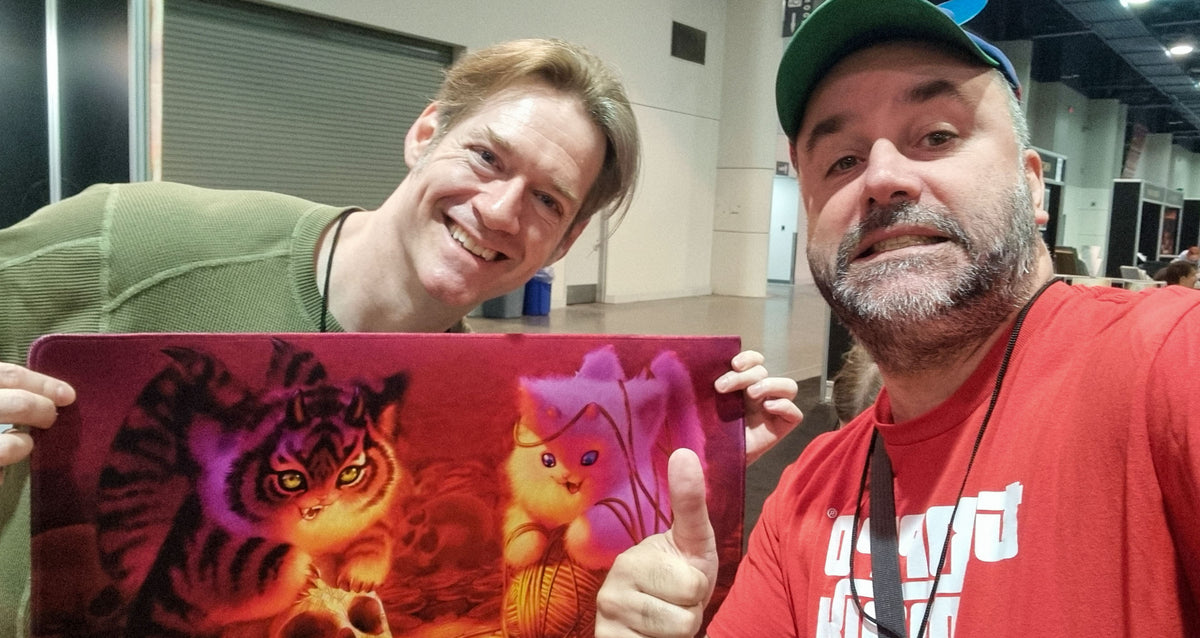 Filippo Lietti, owner of MTGPlaymats, with Steve Argyle.