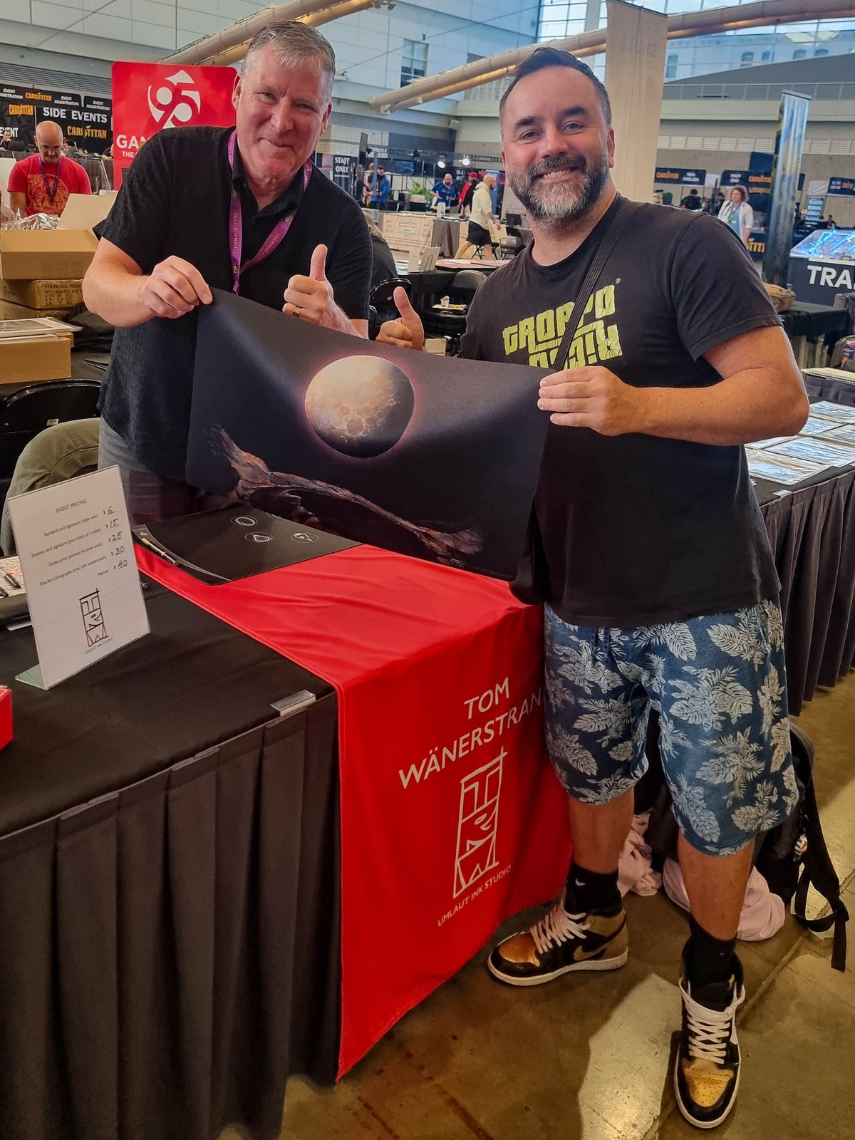 Filippo Lietti, owner of MTGPlaymats, with Tom Wänerstrand.