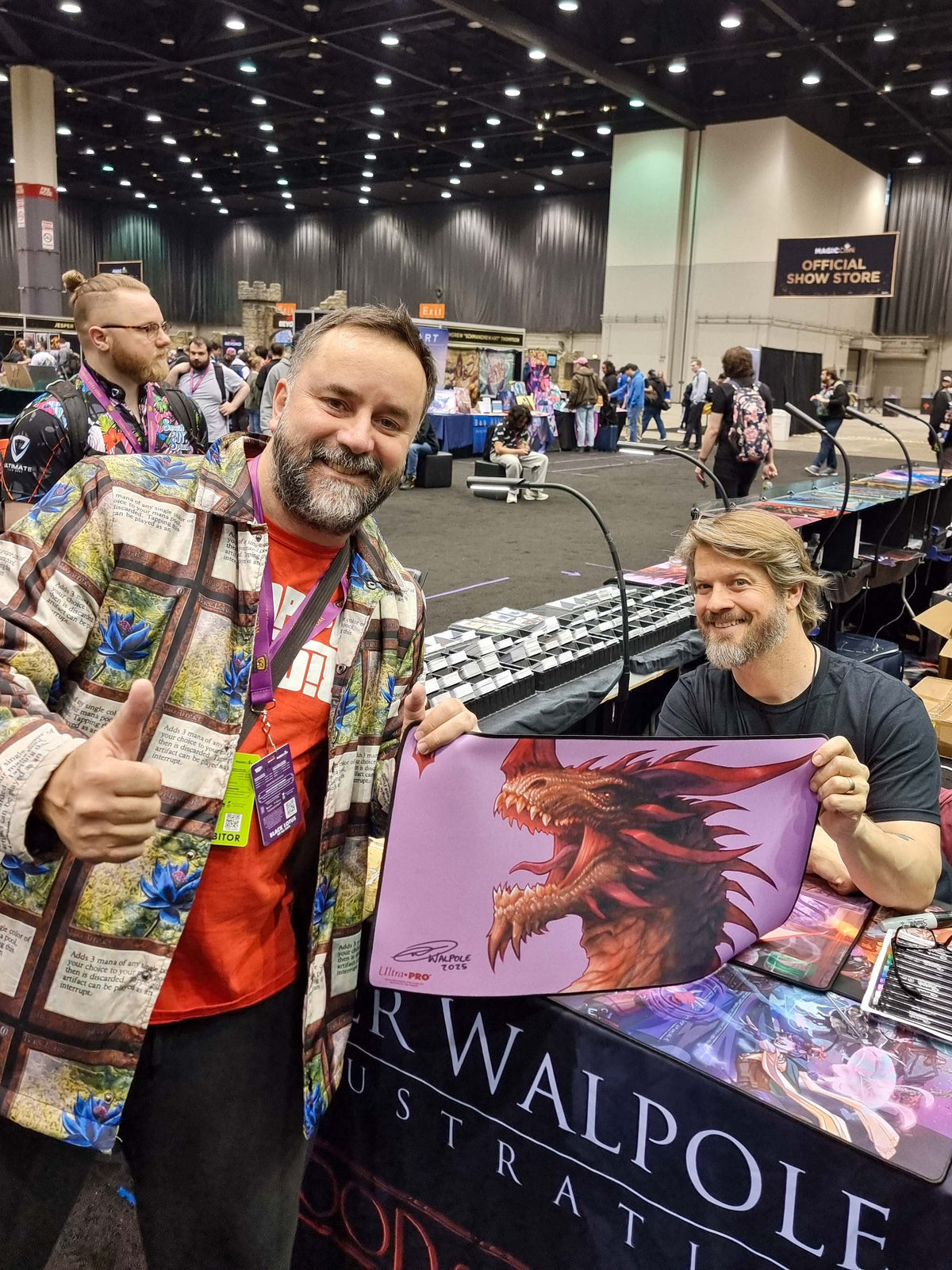 Filippo Lietti, owner of MTGPlaymats, with Tyler Walpole.
