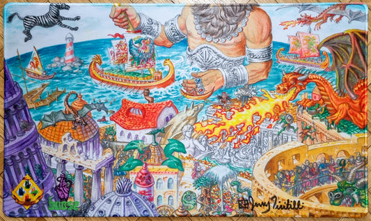 Attack on Rishadan Port - Jerry Tiritilli - Eternal Weekend Lucca 2025 - Limited Edition [100 Copies] Stitched & Signed MTG Playmat