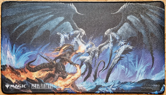 Bahamut and Ifrit - Nino Is - Final Fantasy - Stitched - Holofoil - MTG Playmat