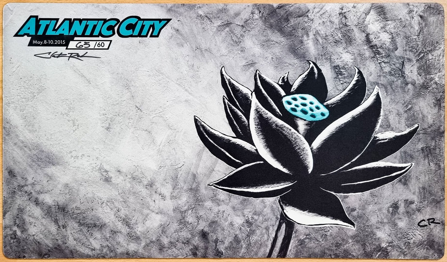 Black Lotus - Christopher Rush - Grand Prix Atlantic City 2015 - Signed by the Artist - Limited Edition [Around 70 Copies] - MTG Playmat