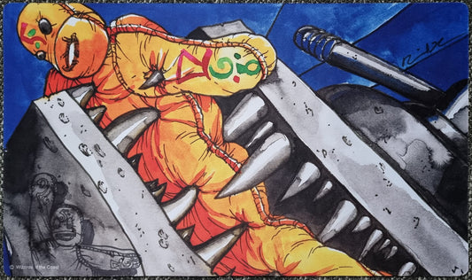 Black Vise [Sketch 3] - Richard Thomas - Signed by the Artist - Sketched - MTG Playmat