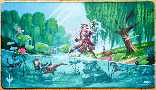Bloomburrow Bundle Box Art - Leesha Hannigan - Gen Con 2024 - Holofoil and Embroidered - MTG Playmat