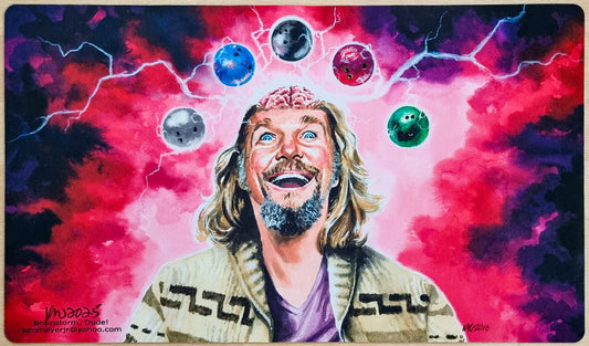 Brainstorm, Dude! - Ken Meyer Jr. - Firmato dall'artista - Tappetino da gioco MTG