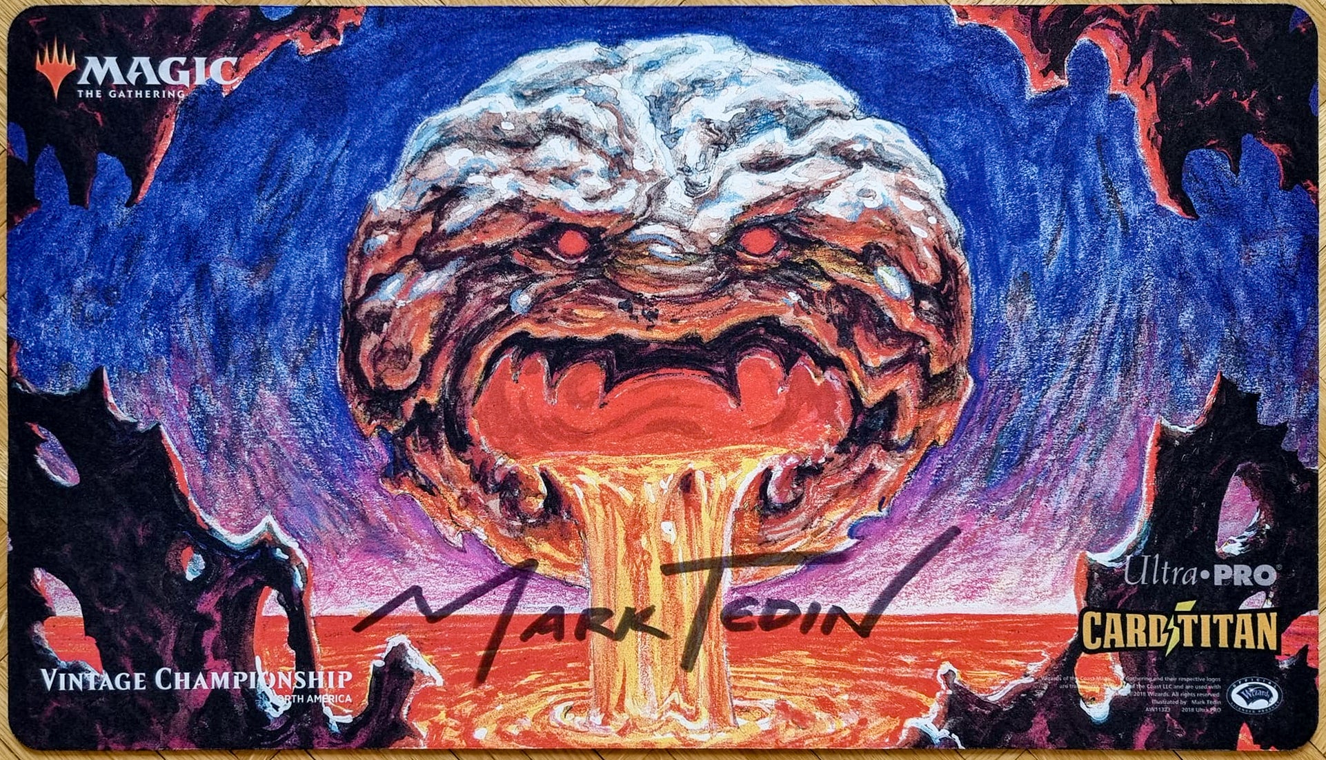 Chaos Orb - Mark Tedin - Eternal Weekend 2018 - Vintage Championship North America - Signed by the Artist (Large Signature) - MTG Playmat