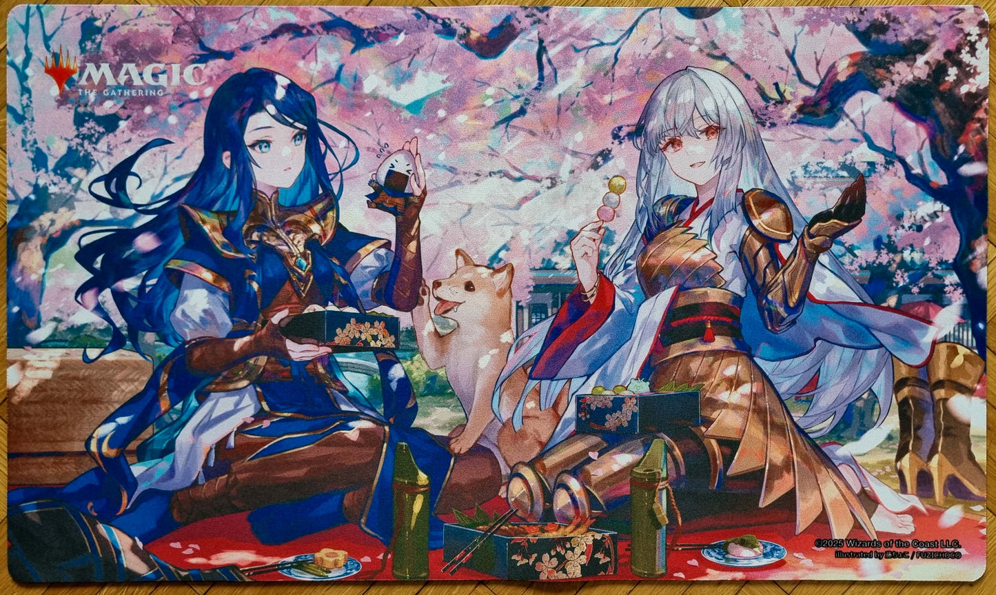 Narset & The Eternal Wanderer Picnic - 2025 Cherry Blossom Viewing - Fuzichoco - MTG Playmat