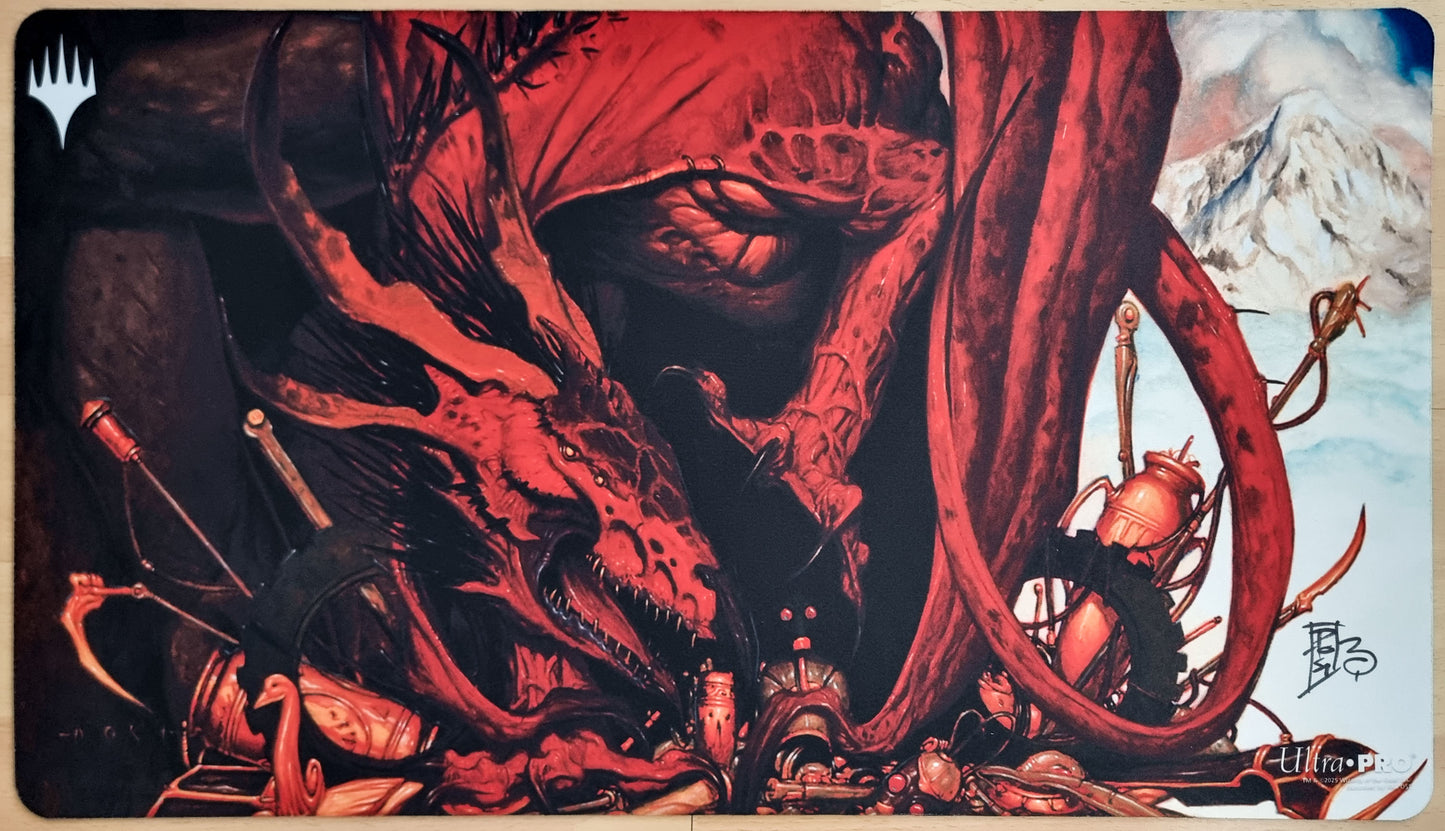 Covetous Dragon - rk post - Signed MTG Playmat