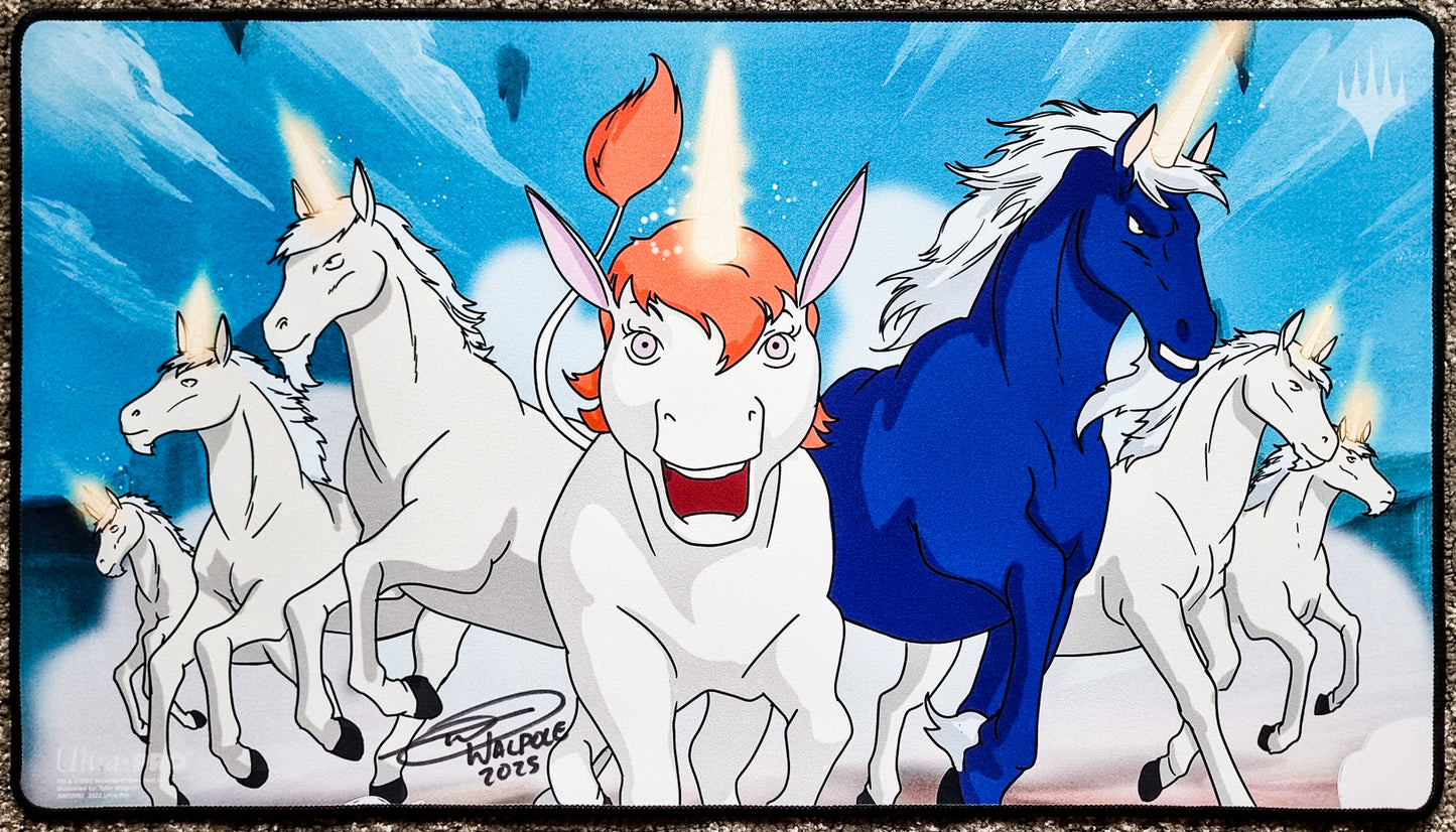 Crash Through - Tyler Walpole - Signed by the Artist - Embroidered - MTG Playmat