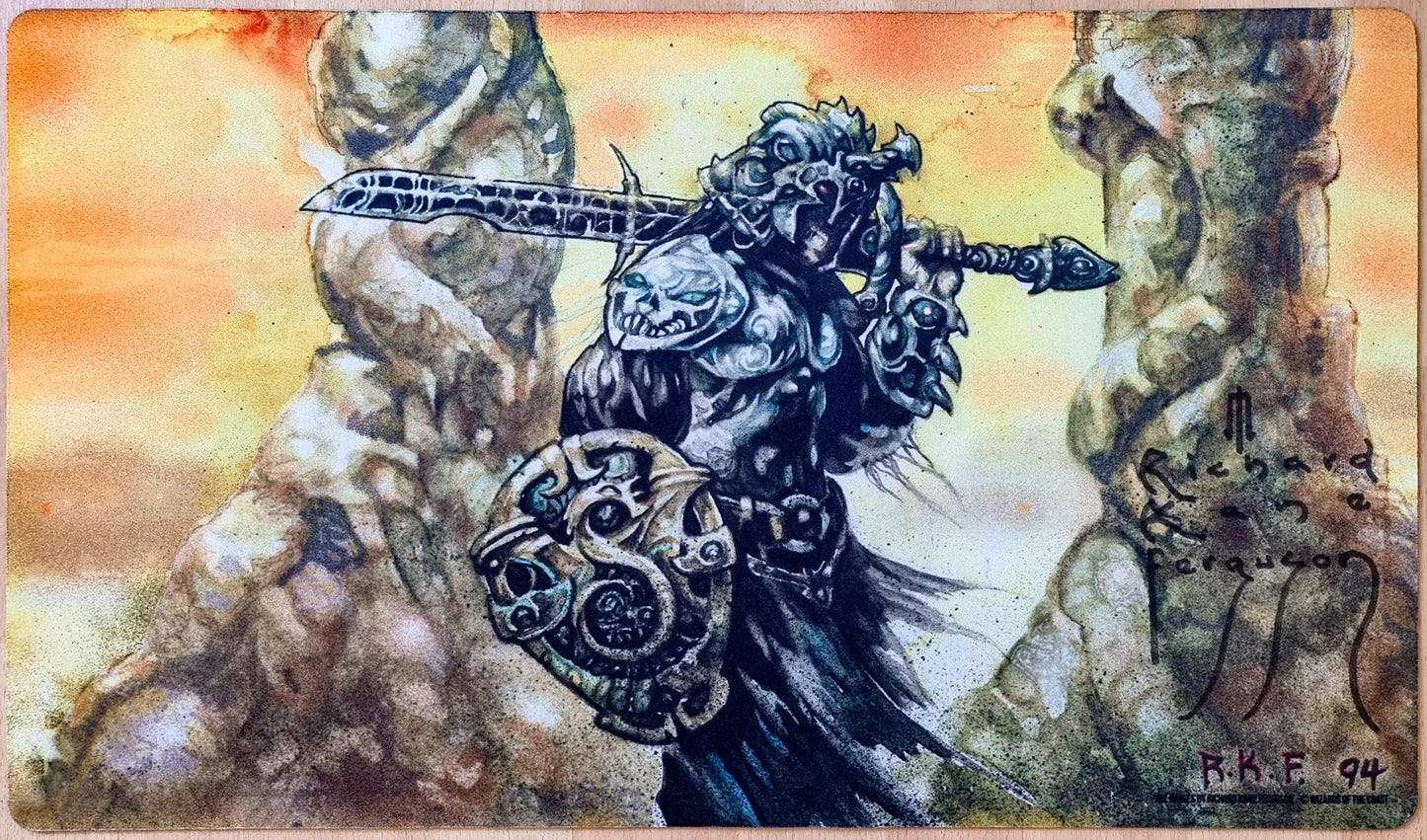 Dakkon Blackblade - Richard Kane Ferguson - Signed by the Artist - MTG Playmat