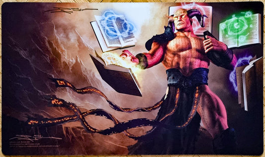 Demonic Tutor (Reimagined) - Douglas Shuler - Signed by the Artist - MTG Playmat