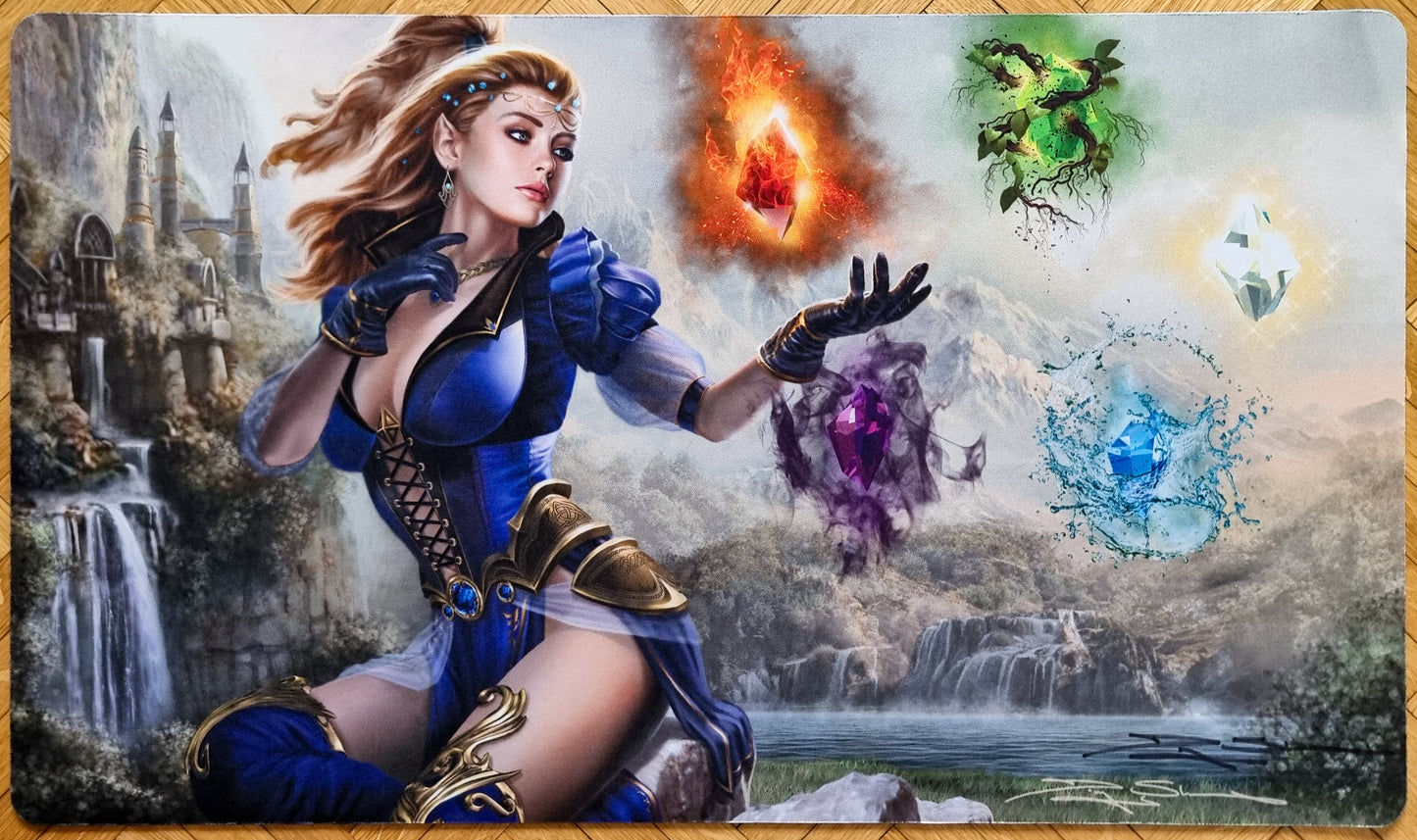 Elven Gem Mistress - Douglas Shuler - Signed MTG Playmat