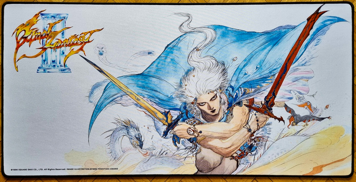 Final Fantasy III - Yoshitaka Amano - Alfombrilla de ratón para videojuegos bordada
