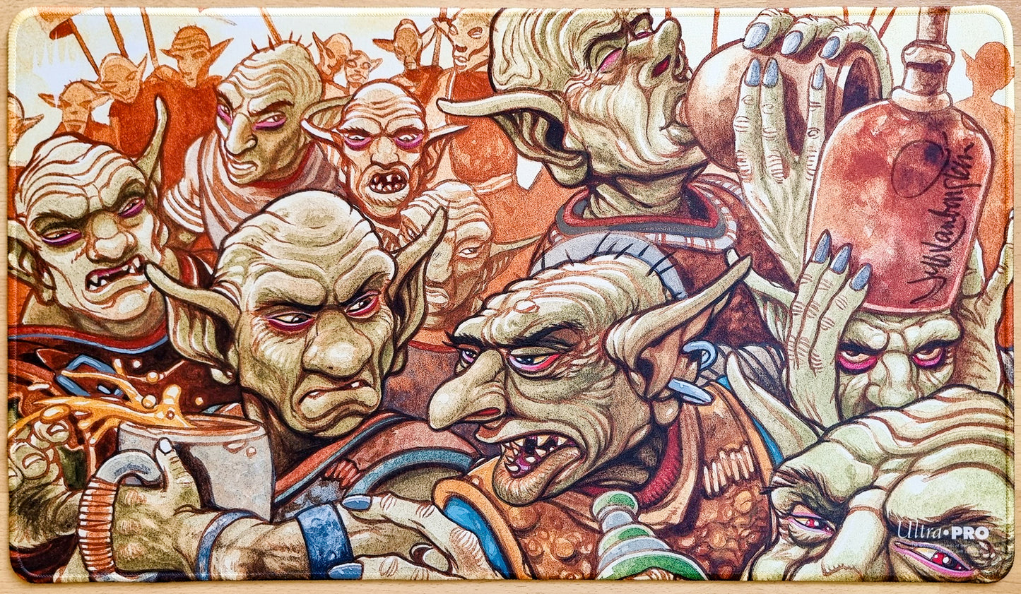 Goblin Festival - Jeff Laubenstein - Stitched & Signed MTG Playmat