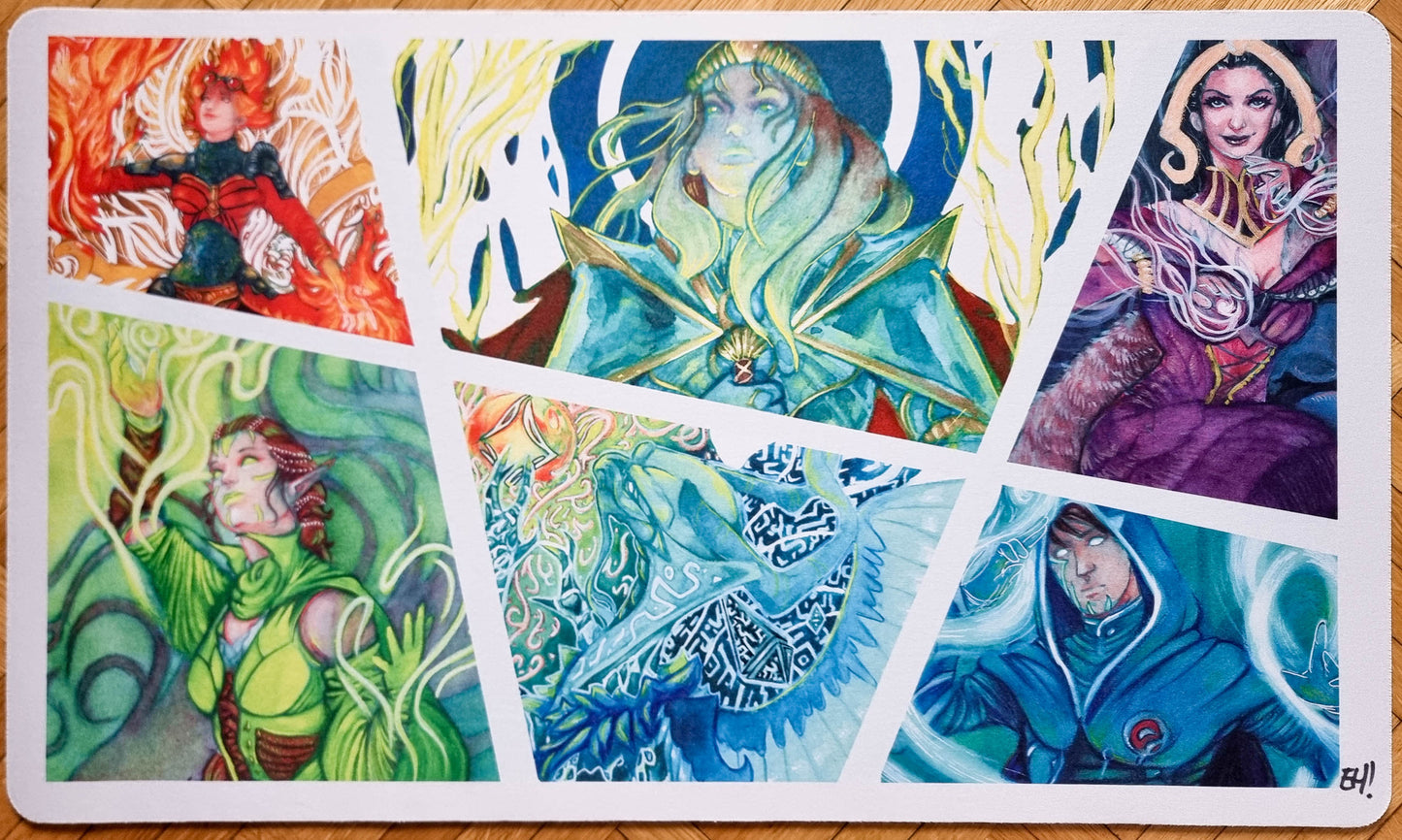 Planeswalker Collage - Elisa Latini - Signed MTG Playmat