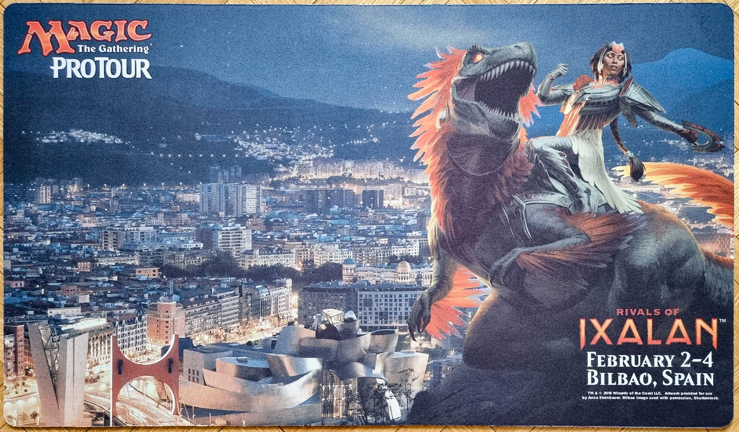 Huatli, Dinosaur Knight - Anna Steinbauer - Pro Tour Rivals of Ixalan Bilbao 2018 - MTG Playmat