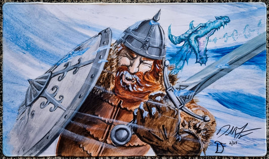 Ice Storm - Dan Frazier - Limited Edition [25 copies] - Stitched - Sketched - Signed MTG Playmat