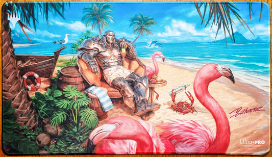 Karn Liberated - Kieran Yanner - Signed & Stitched MTG Playmat
