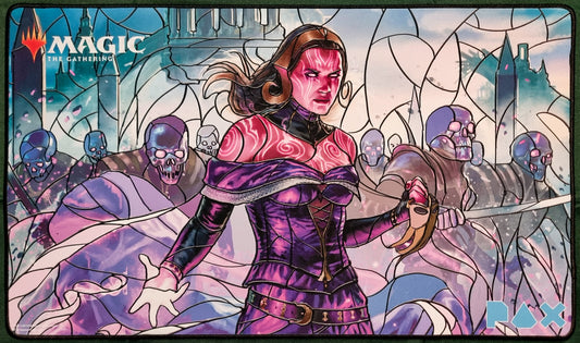 Liliana, Dreadhorde General [Stained Glass] - Chris Rallis - Pax West Seattle - Stitched - MTG Playmat