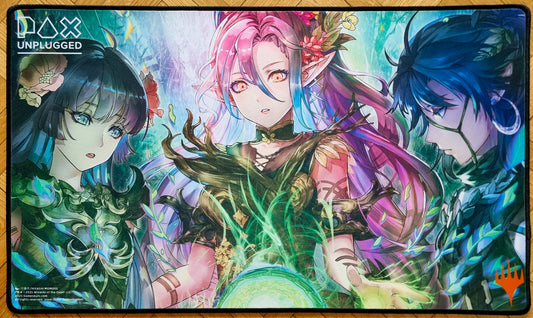 Llanowar Elves - Hisashi Momose - Pax Unplugged 2024 - Stitched MTG Playmat