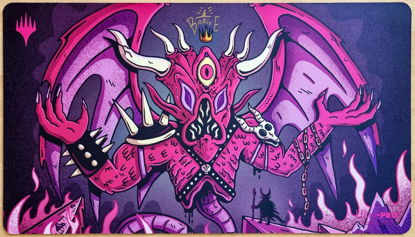 Lord of the Pit - Wizard of Barge - Signed MTG Playmat