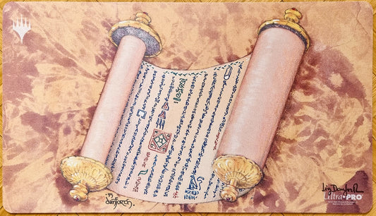 Merchant Scroll [New Magic Logo Version] - Liz Danforth - Signed by the Artist - MTG Playmat