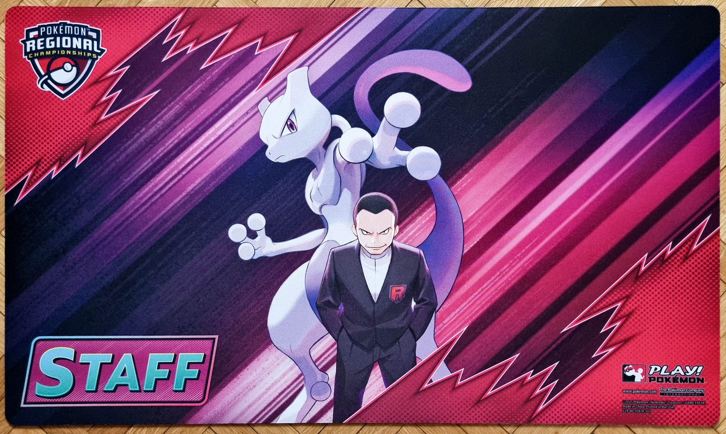 Mewtwo & Giovanni - Pokémon Regional Championships 2025 Staff - Pokémon Playmat