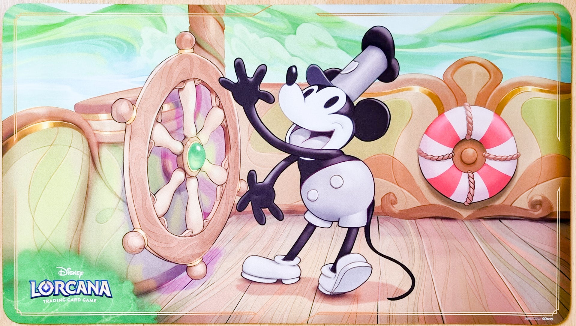 Mickey Mouse - Steamboat Pilot - Juan Diego Leon - Lorcana Playmat MTGPlaymats Mickey Mouse - Steamboat Pilot - Juan Diego Leon - Lorcana Playmat MTGPlaymats