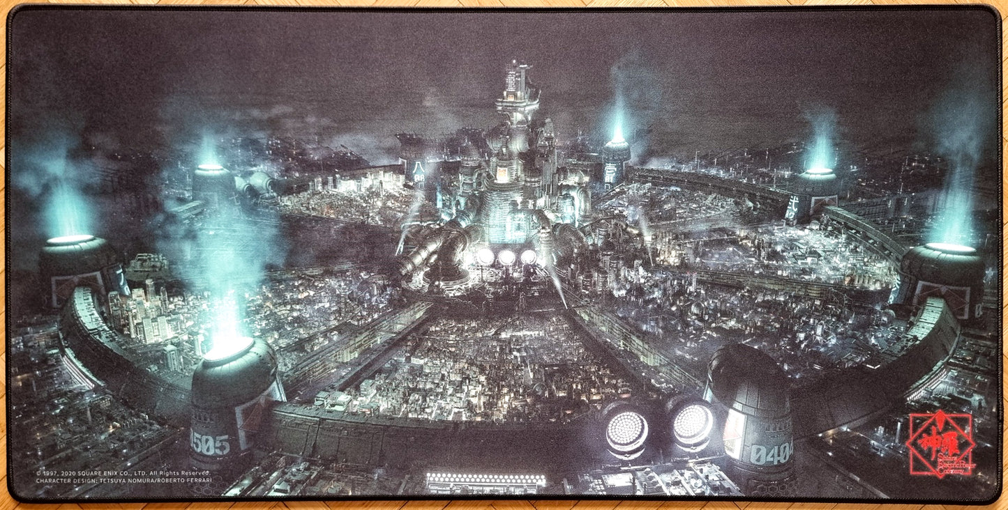 Midgar - Final Fantasy VII - Tetsuya Nomura & Roberto Ferrari - Stitched Gaming Mouse Pad