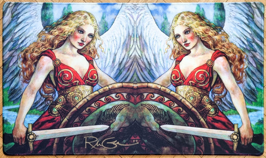 Mirrored Warrior Angel - Rebecca Guay - Stitched & Signed MTG Playmat