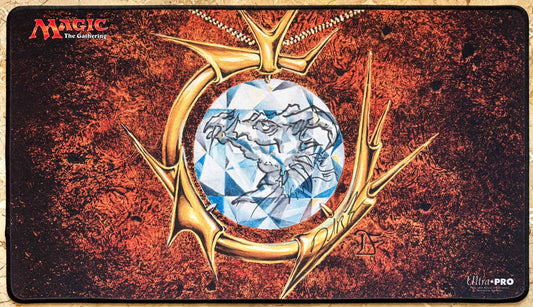 Mox Diamond - Dan Frazier - Signed, Sketched [V2] & Stitched MTG Playmat