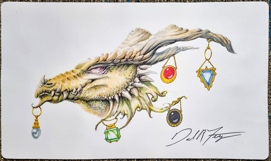 Moxen Dragon - Dan Frazier - Signed by the Artist - Hand Drawn [Version 3] - MTG Playmat