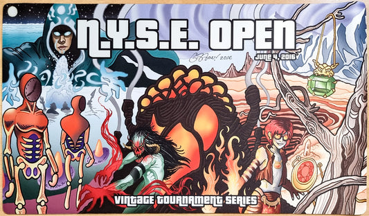 NYSE Open 2016 - Greg Fenton - Serie de torneos vintage - Autografiado por el artista - MTG Playmat