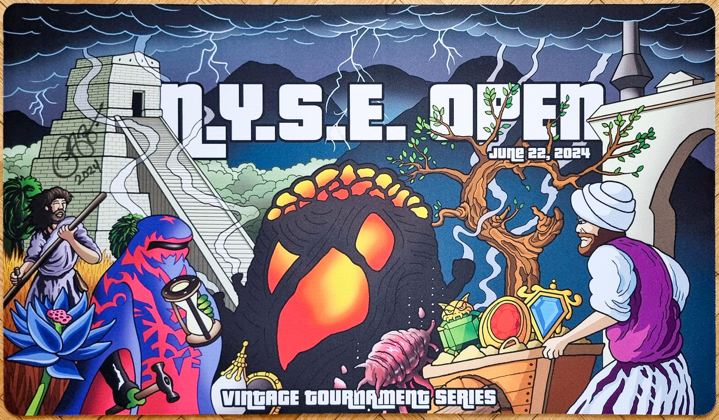 N.Y.S.E. Open 2024 - Greg Fenton - Vintage Tournament Series - Signed by the Artist - MTG Playmat