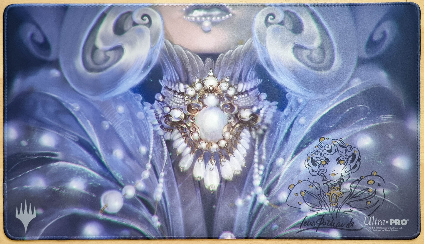 Pearl Medallion - Olena Richards - Signed, Sketched & Stitched MTG Playmat