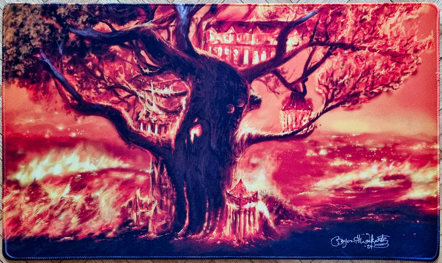 Pendelhaven Burning - Bryon Wackwitz - Signed by the Artist - Embroidered - MTG Playmat