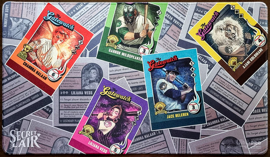 Equipo de béisbol Planeswalker: Fay Dalton y Scott Okumura, bordados, tapete de juego MTG