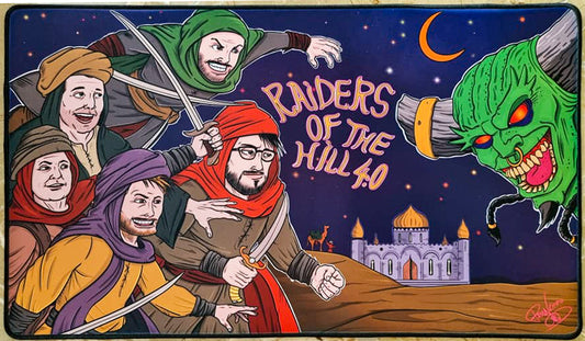 Raiders of the Hill 4.0 [Embroidered Black] - Signed by the Artist - Embroidered - MTG Playmat