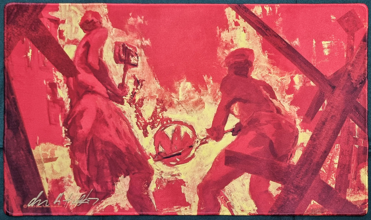 Repentant Blacksmith Revisited - Drew Tucker - Signed by the Artist - Stitched - MTG Playmat