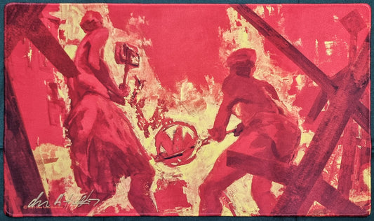 Repentant Blacksmith Revisited - Drew Tucker - Signed by the Artist - Stitched - MTG Playmat