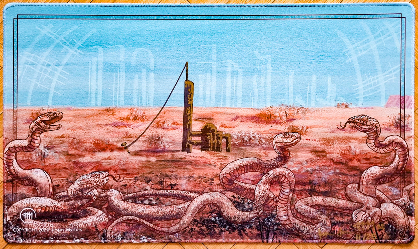 Scrubland - Jesper Myrfors - Artist Proof Limited Edition [#11 of 25 Copies] - Signed by the Artist - Embroidered - MTG Playmat