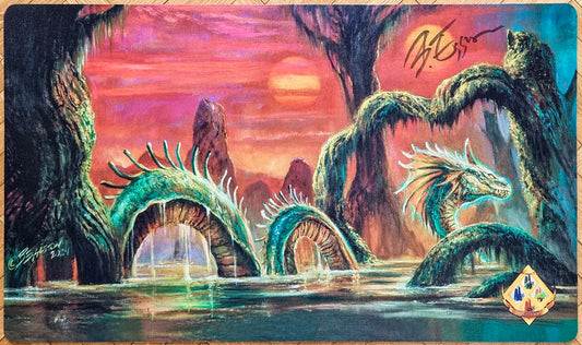 Sea Serpent - Bob Eggleton - 4 Seasons Bologna November 2024 - Signed by the Artist - MTG Playmat