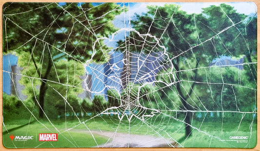 Spider-Man Forest - Sarah Finnigan - Shiny Stitched MTG Playmat
